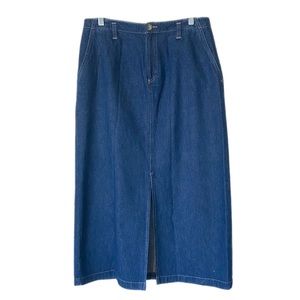 VINTAGE ST JOHNS BAY Skirt Denim Midi Sz 12